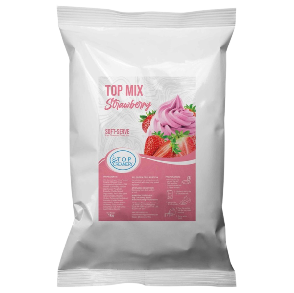 TOP Mix Soft-Serve Ice Cream Strawberry Powder 1kg