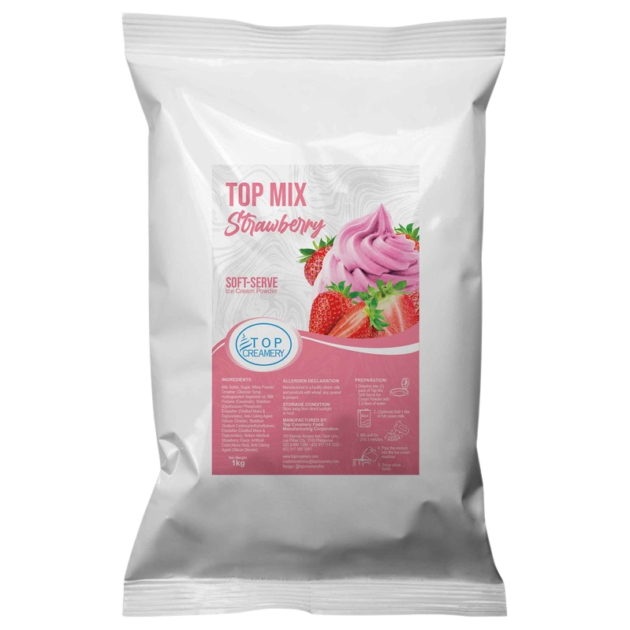 TOP Mix Soft-Serve Ice Cream Strawberry Powder 1kg